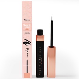 Lamora Black Magnetic Eyeliner for Magnetic Eyelashes - Strong Hold, Natural Look, Long Lasting, Waterproof Liquid Magnetic Liner - Works with All Magnetic Eye Lashes for Easy Application