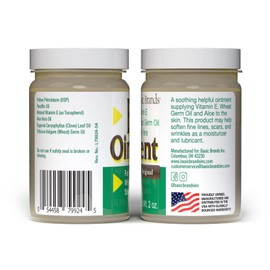 Basic Brands - Vitamin E Ointment - 2oz - Moisture Enhancing - Can Help Reduce Appearance of Scars, Stretch Marks, Fine Lines & Wrinkles - 2-Pack