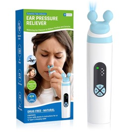 Ear Pressure Relief Device, Eustachian Tube Unblocker with 3 Speed Adjust, Balanced Pressure Expander, Rechargable Ear Popper for Flying, Swimming, Diving, Elevator, Tinnitus
