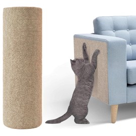 XUEPETT Cat Scratching Mat 78.7"x15.8", Self-Adhesive Cat Carpet Scratcher Replacement for Cat Tree Post Wall Shelves, Cat Scratch Furniture Protector for Couch, DIY Climbing Cat Scratcher