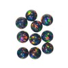 uGems® 10 Black Created Opal Round Beads for Fine Jewelry