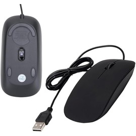 USB 3.0 Wired Slim Mouse, Optical 2.4GHZ USB Desktop Mouse,3 button mouse 1600 DPI, Ultra Slim USB Wired Mouse For Computer, Windows PC, Desktop, Laptop Gaming Accessories (Black)