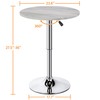 Yaheetech Round Pub Table Height Adjustable with 360 Swivel MDF