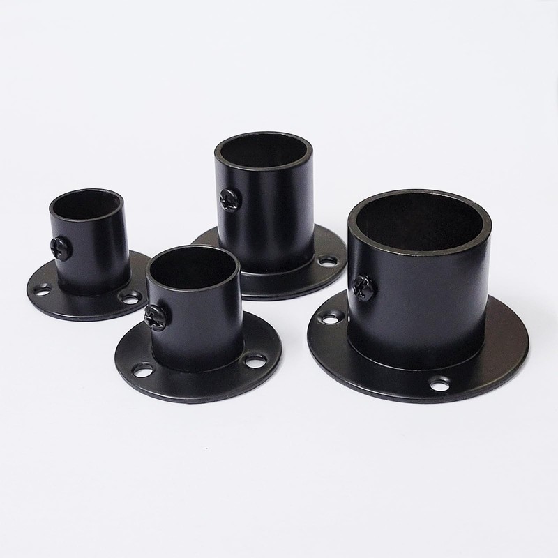 8 Packs Stainless Steel Wall Mount Pipe Bracket Pole Sockets