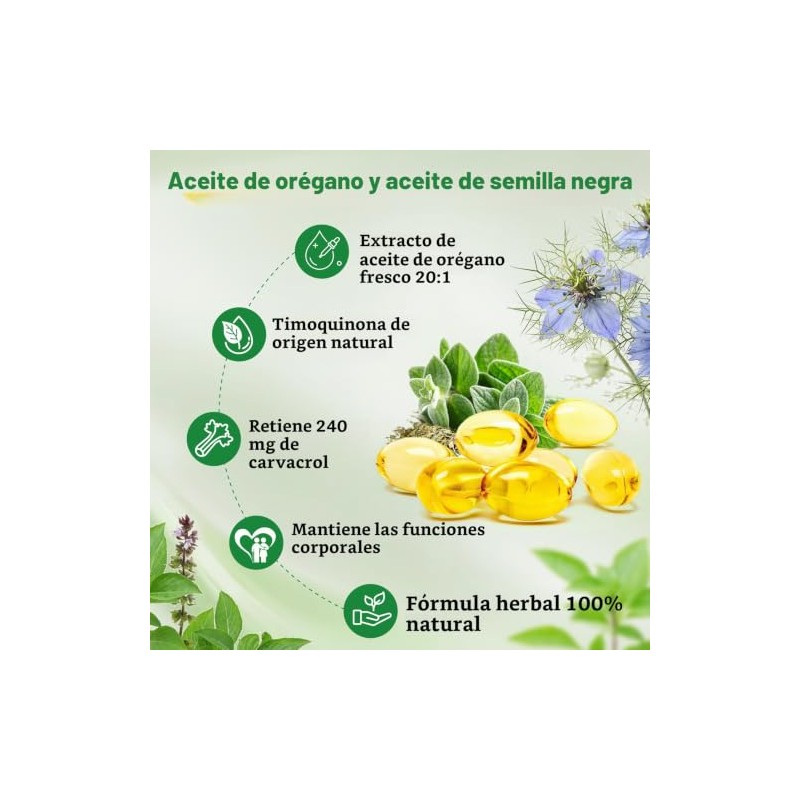 Aceite de Or?gano con Aceite de Semilla Negra Aceite Capilar