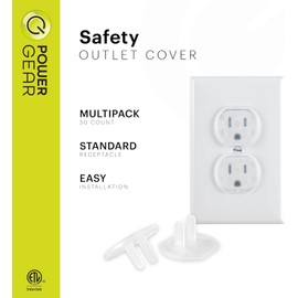 Power Gear 51175 - Cubiertas de plástico de seguridad, paquete de 30, transparente