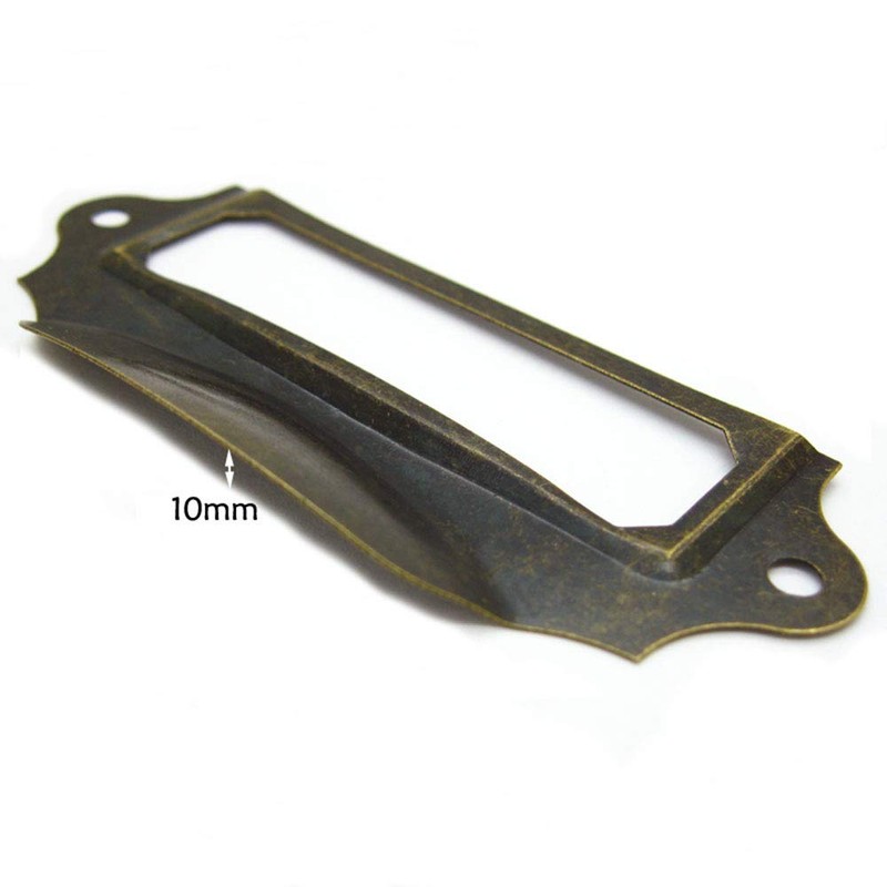 TopHomer 8Pcs Card Label Pull Handles Vintage Style Iron Pull