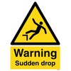 V Safety Warning Sudden Drop/Fall - Portrait 150 x 200mm