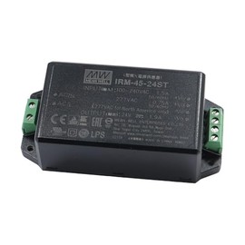 WITTKOWARE IRM-45-24ST Miniature Switching Power Supply with Screw Terminals, Output 24V/DC, Max. 1.9A (45.6W)