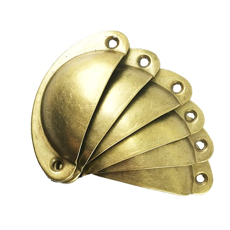 Ruidee 12 Picecs Shell Cup Handles Vintage Half Moon Drawer