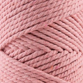 S SENSY 2 Skeins of Premium Macrame Cord 3mm 100% Cotton, 245 Feet, 3 Strand Twisted, Macrame Rope, Macrame String Cotton Yarn, Macrame Yarn (Salmon)