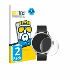 BROTECT Pack of 2 Full Cover Screen Protectors for Withings ScanWatch 2 (38 mm) Full Screen Protector Film [3D Curved, Anti-Fingerprint, Crystal Clear]