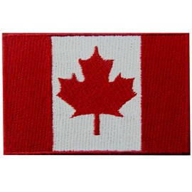 Canada Flag Embroidered Patch Canadian Maple Leaf Embroidered Fastener Hook & Loop Emblem