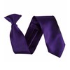 Wide 3" Satin Solid Colour Plain Safety Clip On Tie