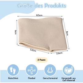 Scettar Bunion Pads S (EU 34-40), Breathable Forefoot Pad, Bunion Pad Forefoot with Non-Slip Design, Metatarsal Pad for Pain, Forefoot Cushion for Men and Women, 1 Pair (Skin Colour)