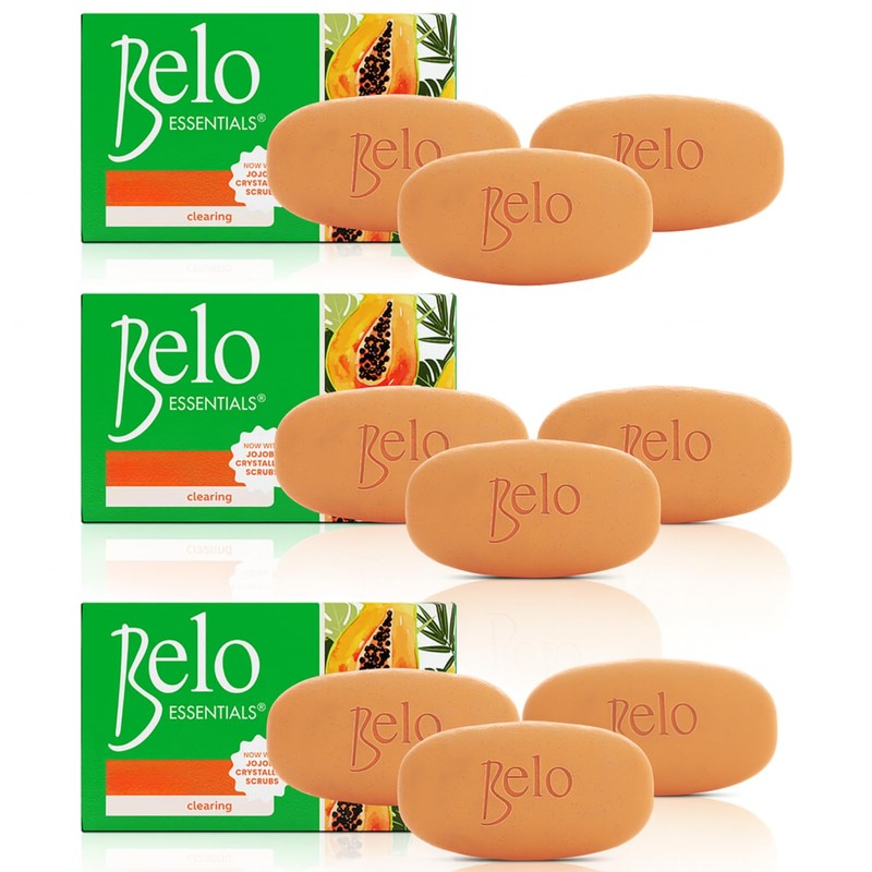 Belo Essentials Soap Bar Set, Gentle Hydrating Cleanser for Face