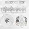 Whaline 100pcs Snowflake Paper Napkin Rings Winter Christmas Silver Disposable