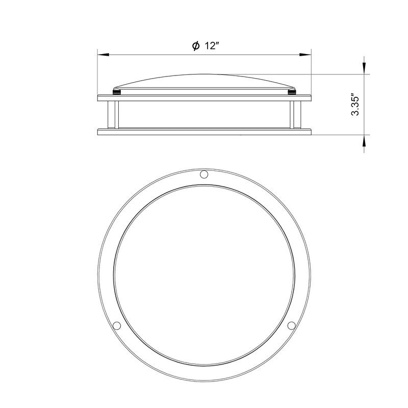 DYMOND LED Ceiling Light Fixture Flush Mount 4000K Natural Daylight