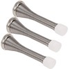 Spring Door Stop, 3 Pack Metal Door Stoppers Wall Mounted
