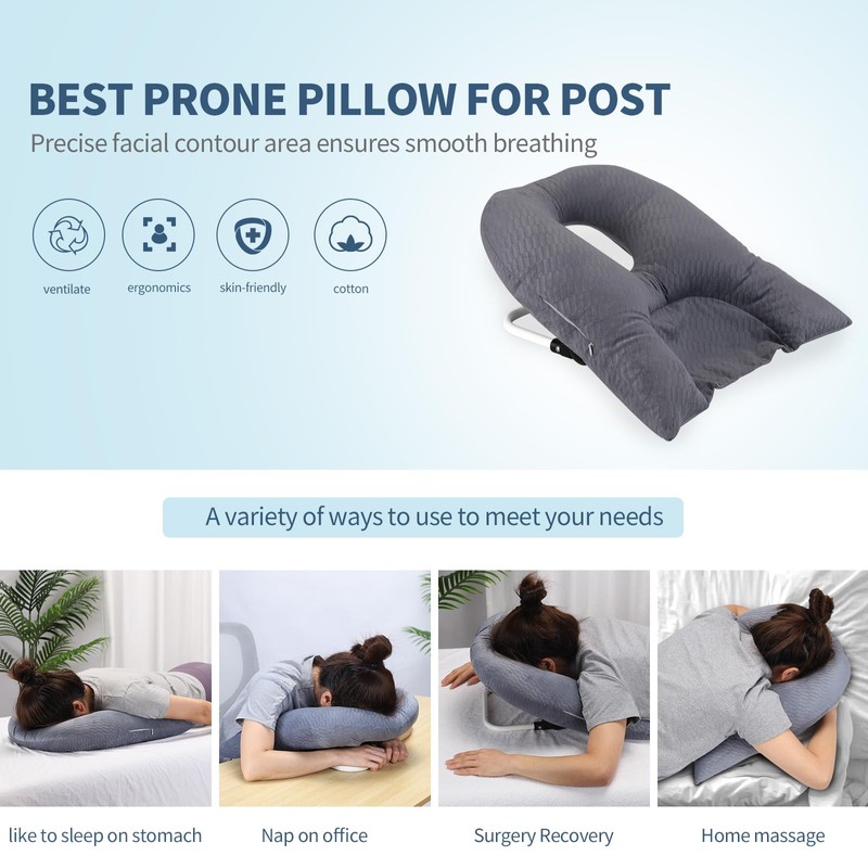 Beatvive Face Down Pillow for Sleeping, Prone Pillow for Vitrectomy
