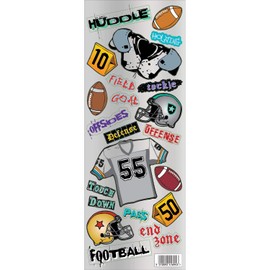 Hambly Silver Foil Stickers, Football - 25 Sheets