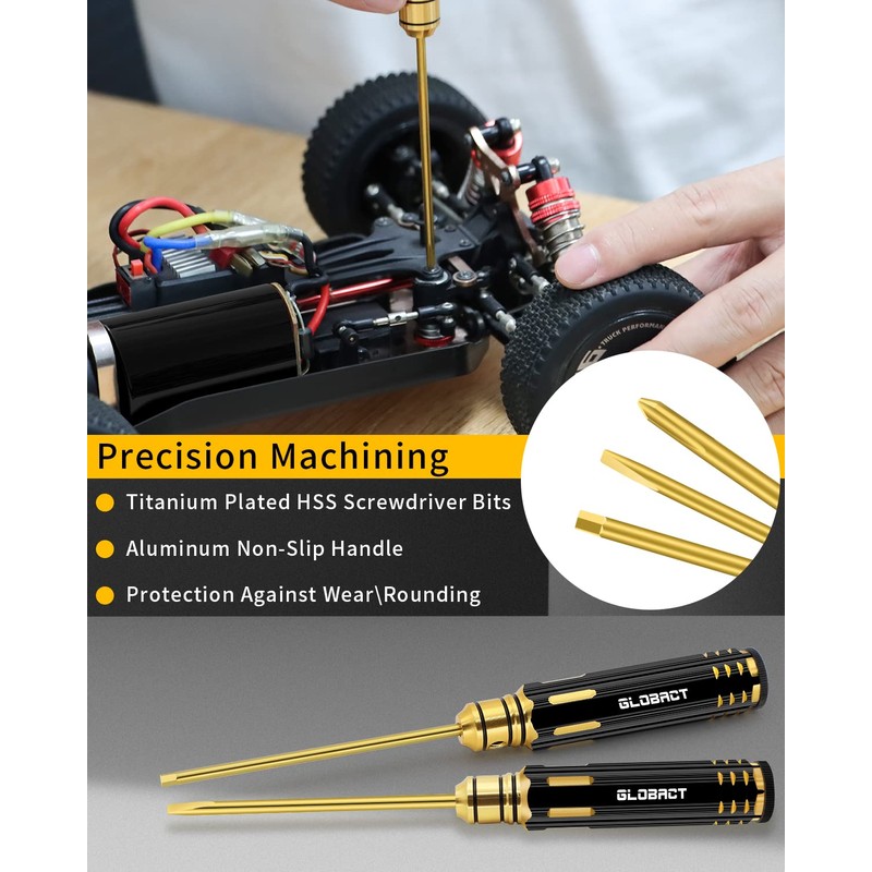 GLOBACT RC Tool Kit RC Screwdriver Kit, RC Car Stand,