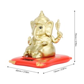 AUNMAS Solar Swinging Elephant Toy, Solar Automatic Bobble Toy Lucky Decoration for Dashboard Home Window Desk