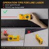 PREXISO 2-in-1 Line Laser Level -Mini Torpedo Level w/Light 3-3/4