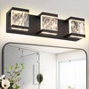 MELUCEE Modern LED Bathroom Lights Over Mirror 15W 3 Lights