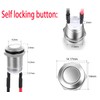 RUNCCI-YUN 5 pieces button 12 V, mini button, locking push