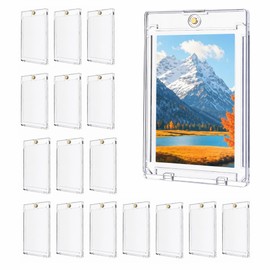 16Pcs 35PT Magnetic Card Holder, Clear Acrylic Trading Card Protector