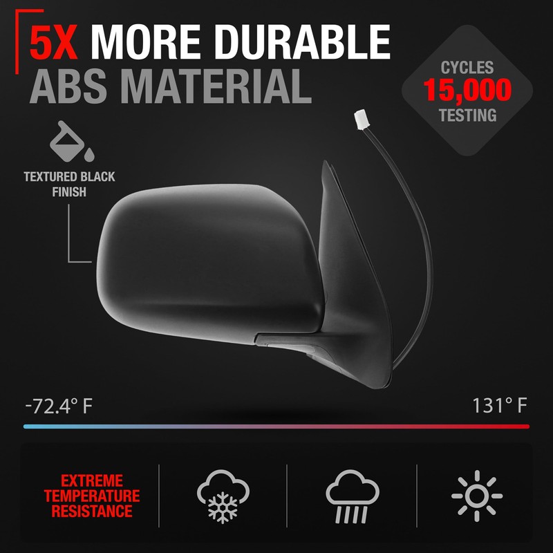 T1A Passenger Side Mirror Replacement - Compatible with 2005-2011 Toyota