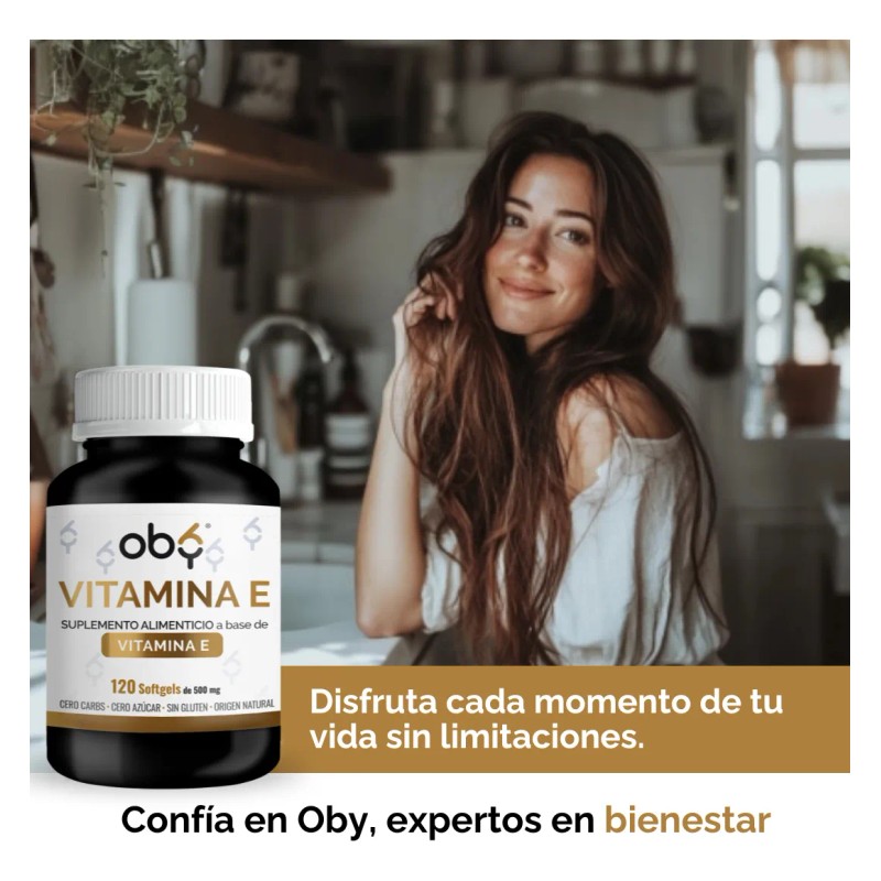 Oby Vitamina E 500mg Max | 120 Soft Gel Caps