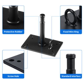 Selens 4.6 inch Wall Ceiling Mount, Baby Pin Wall Plate with 5/8" Stud Adapter for Photo Studio Speedlite Light Stand Bracket Accessories