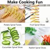 2Pcs Spiral Cutter Kit Stainless Steel Plastic Vegetables Spiralizers Manual