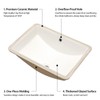 18 Inch Undermount Bathroom Sink - GhomeG 18"x14" White Rectangle