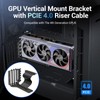 BTBcoin Vertical GPU Mount with PCIE 4.0 Riser Cable 200mm,