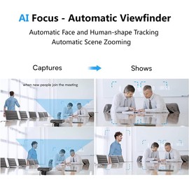 iTOPVIS 2K Webcam for PC with Microphone and Speaker Video Conferencing Solution Conference Camera with AI Face Tracking and Auto Zoom EPTZ (VA101pro)