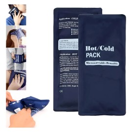2 Compresa De Gel Frío Calor Terapia Reutilizable 23x13cm