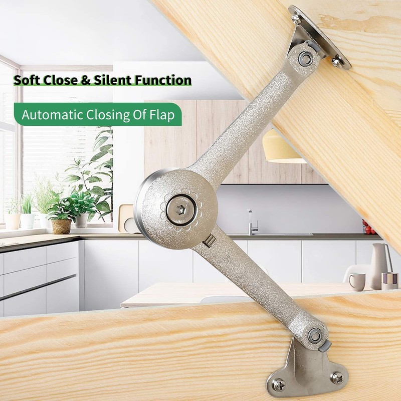Jeylly Slow Close Lid Support Hinges, Adjustable Lid Stay for