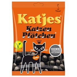 Katjes Cat’s Paws Licorice Vegetarian Soft Gummi Candy Original from Germany 200g = 7.05oz