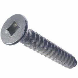 #8 x 1-1/2" Flat Head Sheet Metal Screws, Square Drive, Stainless Steel 18-8, Full Thread, Bright Finish, Self-Tapping, Quantity 100 by Fastenere