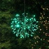 Alpine CRD100L-GN Christmas Snowflake Large Hanging Ornament with 96 LED,
