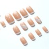 White French Tip Press on Nails Medium Square Fake Nails