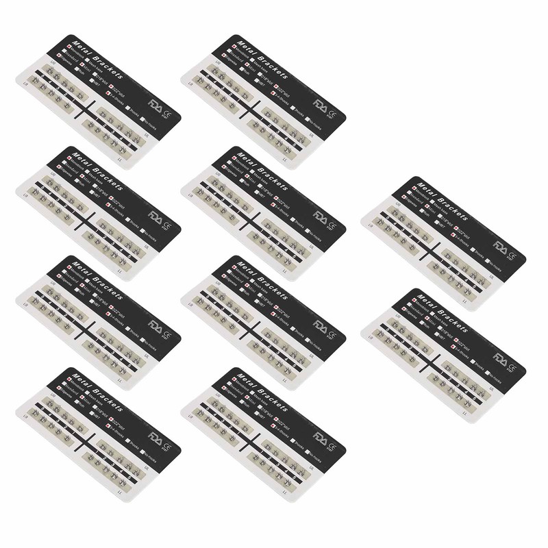 Teeth Edgewise Brackets 0.022in Slot 345 Hooks Rustproof Mini Metal