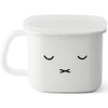 Fuji Horo Square Stock Pot, Miso Pot, Oven Safe, White,