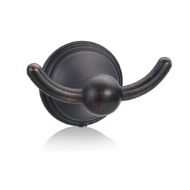 FILTA Bathroom Towel Hooks, Oil Rubbed Bronze Robe & Towel Hooks for Wall Mounted, Traditional Towel and Robe Hooks for Hanging Towels, Bath Towel Holder for Shower(1 Pack)