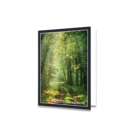 Friendly Fox Thank You Cards Mourning with Envelope, 12 Sympathy Cards with Envelope Forest Path, Thank You Cards After Funeral, Thank You Card Mourning with Envelope