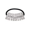 FXQHAN 2pcs Elastic Hair Bands Silver/Gold Rhinestone Crystal Hair Ropes