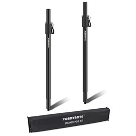 Vondynote Multi Speaker Pole for Subwoofer with Height Adjustment Fits M20 Threaded Mount and 35mm Mount with Carry Bag, Set of 2